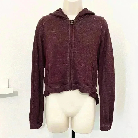 Lululemon Sattva Y2K Cropped Wool Jacket Full Zip Athletic Retro - Picture 8 of 17